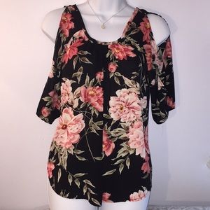 Off the Shoulder Floral Blouse Size S